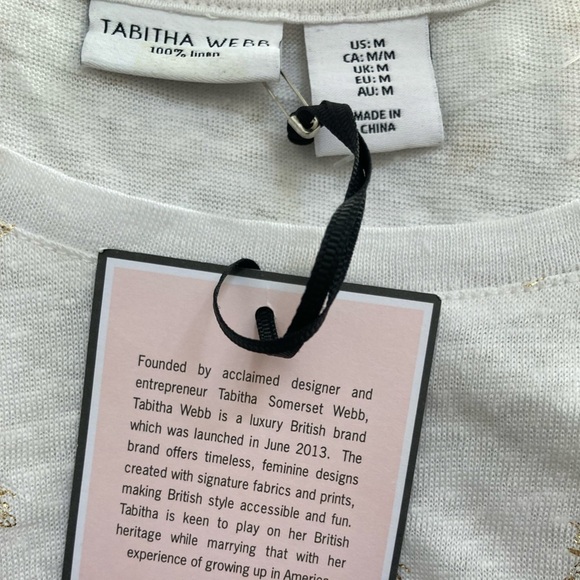 NWT Tabitha Webb Bumble Bee 100% Linen Tee Shirt
Farmhouse Print - Picture 8 of 10